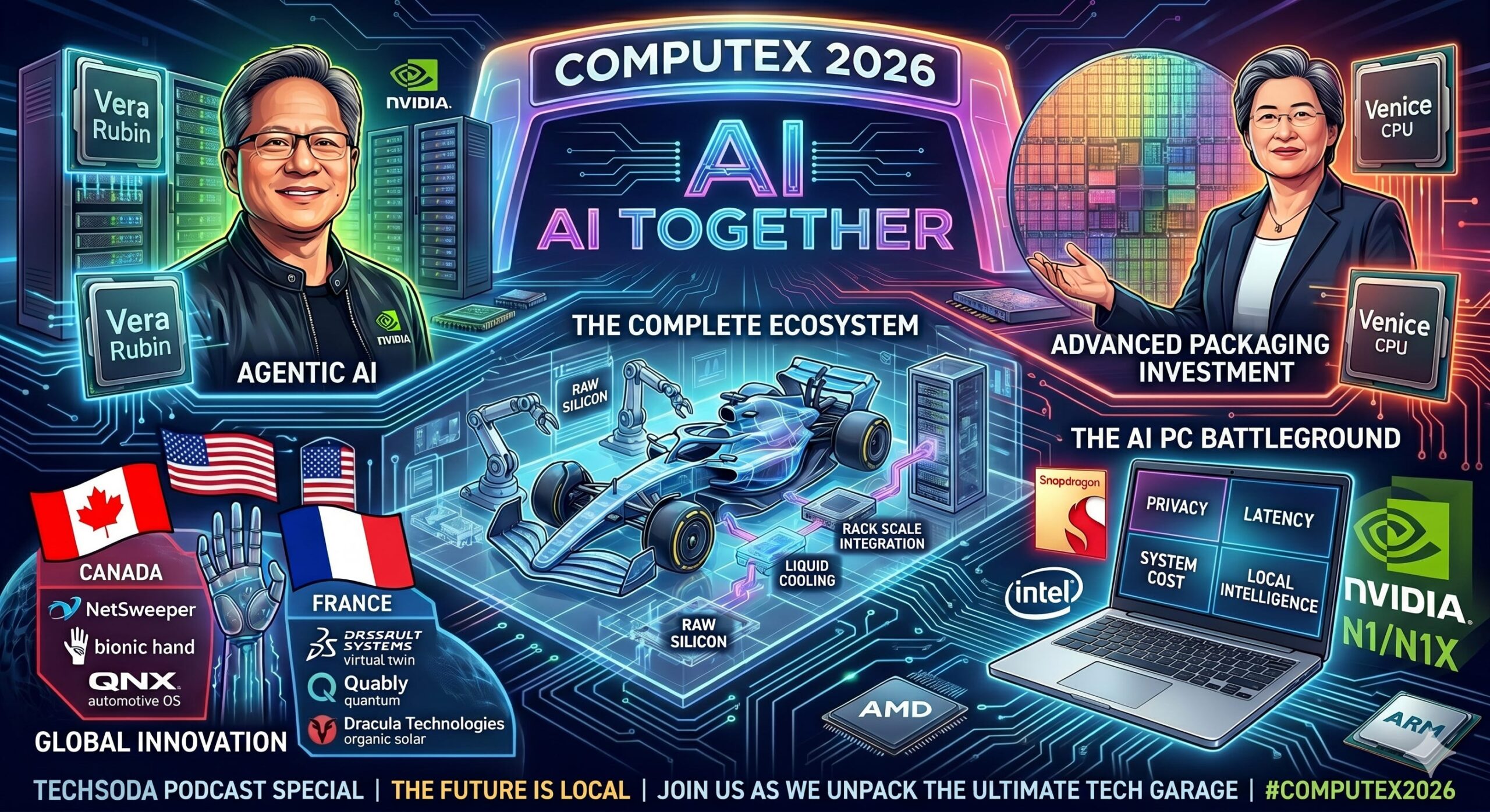 A futuristic image representing AI and hardware integration for Computex 2026